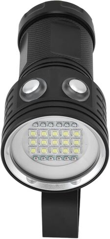 IPX8 مصباح يدوي مقاوم للماء تحت الماء مع 27 مصباح LED محمول للغوص ملء الضوء للتصوير الفوتوغرافي والأنشطة الخارجية عالية CRI Ra95 وسائط متعددة in Kuwait