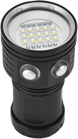 IPX8 مصباح يدوي مقاوم للماء تحت الماء مع 27 مصباح LED محمول للغوص ملء الضوء للتصوير الفوتوغرافي والأنشطة الخارجية عالية CRI Ra95 وسائط متعددة in Kuwait