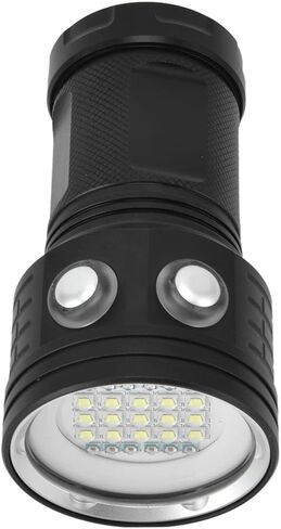 IPX8 مصباح يدوي مقاوم للماء تحت الماء مع 27 مصباح LED محمول للغوص ملء الضوء للتصوير الفوتوغرافي والأنشطة الخارجية عالية CRI Ra95 وسائط متعددة in Kuwait