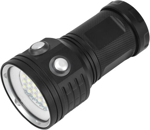 IPX8 مصباح يدوي مقاوم للماء تحت الماء مع 27 مصباح LED محمول للغوص ملء الضوء للتصوير الفوتوغرافي والأنشطة الخارجية عالية CRI Ra95 وسائط متعددة in Kuwait