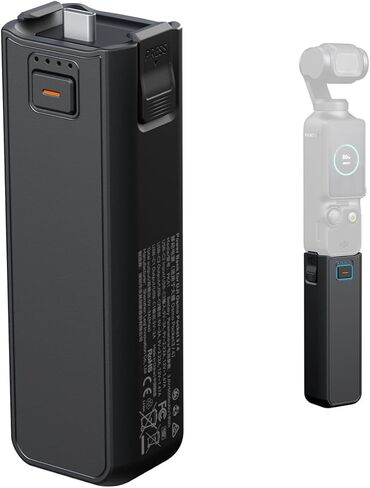 مقبض بطارية SmallRig Osmo Pocket 4/3 لـ DJI، قبضة طاقة 5000 مللي أمبير في الساعة مع شحن سريع 20 وات، اتصال صوتي مباشر بميكروفون لاسلكي، خيط 1/4 بوصة لحامل ثلاثي القوائم/عصا سيلفي، تحكم ذكي في درجة الحرارة in Kuwait