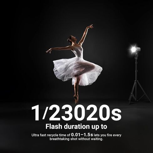 NEEWER 120Ws 2.4G TTL Outdoor Strobe Flash, Compatible with Godox, 1/8000s HSS Portable Studio Monolight with Modeling Light /3000mAh Battery/420 Flashes/1.5s Recycle for Photography Photoshoots, Q120 in Kuwait