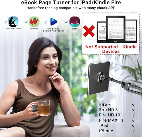 Locthal Scrolling Ring Remote for TikTok YouTube Instagram, Scroller Page Turner Clicker for iPhone iPad Android Phone Tablet Kindle APP, Remote Shutter Control for Phone Camera in Kuwait