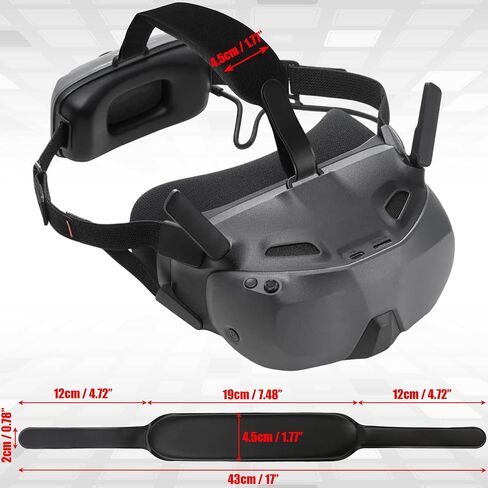 Headband fit for DJI Goggles N3 - Soft Top Strap, Easy to Wear Headstrap, Comfort PU Leather and Foam Padding Head Brace Belt, Decompression Protective Headwear Accessories in Kuwait