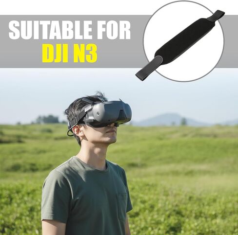 Headband fit for DJI Goggles N3 - Soft Top Strap, Easy to Wear Headstrap, Comfort PU Leather and Foam Padding Head Brace Belt, Decompression Protective Headwear Accessories in Kuwait