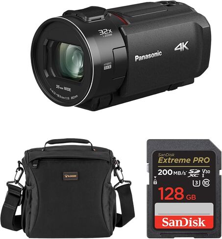 باناسونيك HC-VX3 كاميرا فيديو 4K UHD، حزمة مع بطاقة ذاكرة 128 جيجابايت وحقيبة كتف in Kuwait