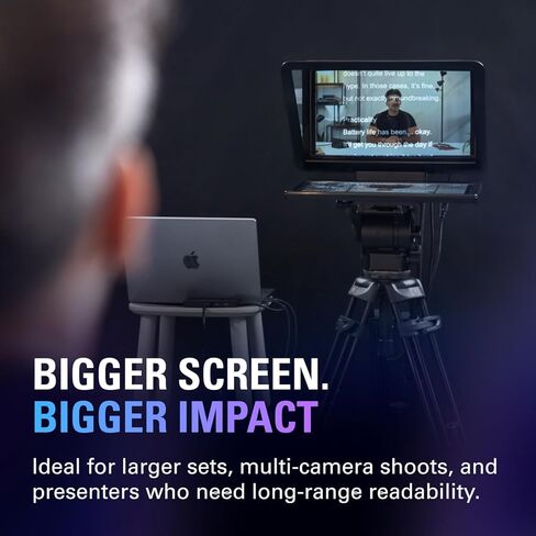 Elgato Prompter XL – Full-Sized Teleprompter with Removable Display, Video Conferencing Monitor, for DSLR Mirrorless & Studio Cameras, Single-Cable Setup – USB-C 3.2 for PC & Mac in Kuwait