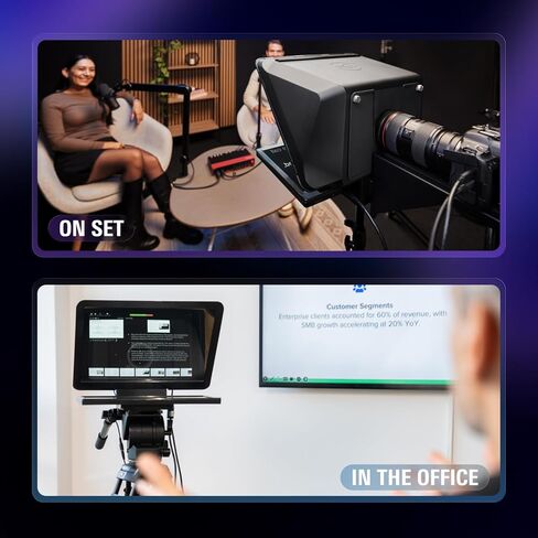 Elgato Prompter XL – Full-Sized Teleprompter with Removable Display, Video Conferencing Monitor, for DSLR Mirrorless & Studio Cameras, Single-Cable Setup – USB-C 3.2 for PC & Mac in Kuwait