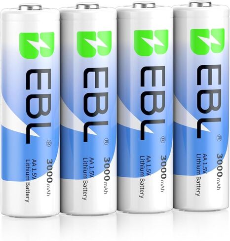 EBL 8 Pack 3000mAh 1.5V Lithium AA Batteries - Non-Rechargeable High Performance Super Ⅰ AA Lithium Batteries Constant Volt for Cameras, High-Tech Devices (Non-Rechargeable Batteries) in Saudi Arabia