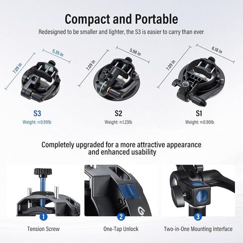 Godox S3 Speedlite Bracket,Godox S2 Bracket Upgrade with Angle±90° Adjustment ＆ Non-Slip Silicone Padding,Umbrella Slot,Bowens Mount S-Type Bracket Holder for Godox V1 mid V100 AD100/200ProII/300ProII in Kuwait