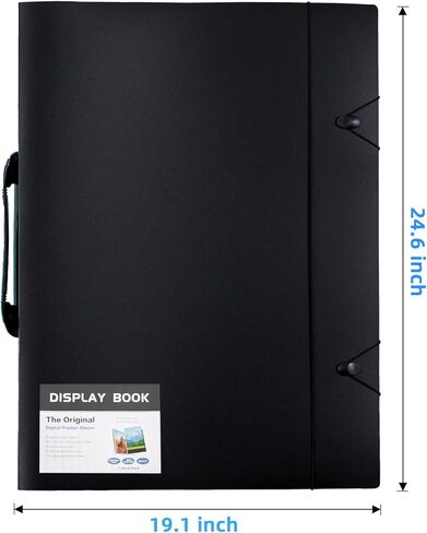 Large 18"x24" Art Portfolio Heavy Duty Binder with Plastic Sleeves, Portfolio Folder with Protectors, Bring a Portable Handle 500-Pieces Puzzle Storage Book and Poster Binder in Kuwait