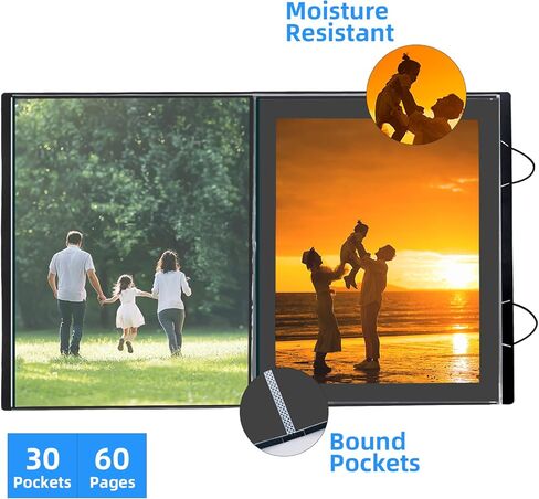Large 18"x24" Art Portfolio Heavy Duty Binder with Plastic Sleeves, Portfolio Folder with Protectors, Bring a Portable Handle 500-Pieces Puzzle Storage Book and Poster Binder in Kuwait