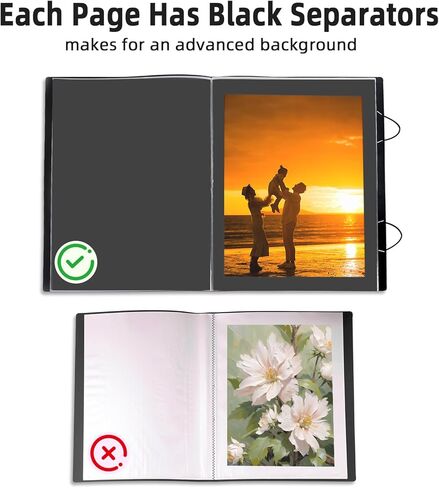 Large 18"x24" Art Portfolio Heavy Duty Binder with Plastic Sleeves, Portfolio Folder with Protectors, Bring a Portable Handle 500-Pieces Puzzle Storage Book and Poster Binder in Kuwait