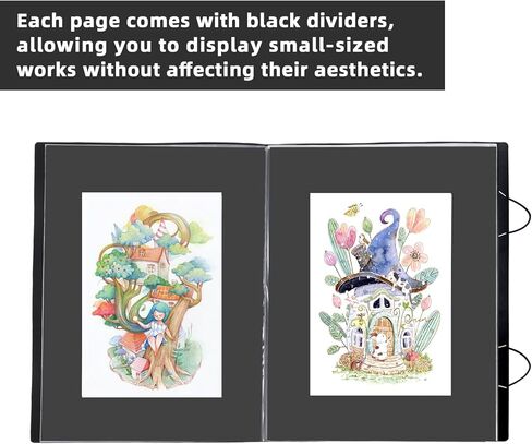 Large 18"x24" Art Portfolio Heavy Duty Binder with Plastic Sleeves, Portfolio Folder with Protectors, Bring a Portable Handle 500-Pieces Puzzle Storage Book and Poster Binder in Kuwait