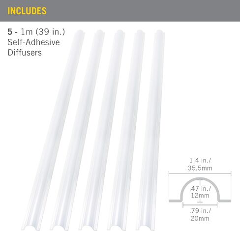 Armacost Lighting Self Adhesive LED Strip Light Diffuser 5-Pack 960061 in Kuwait