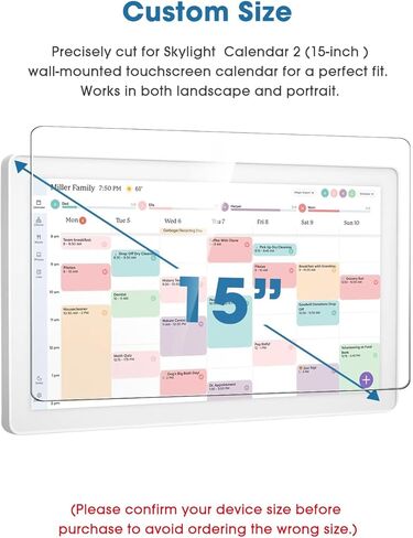 BoomBa 2 Pack Matte Screen Protector for Skylight Calendar 2 (15-Inch), Anti-Glare Protective Film, Anti-Fingerprint, Accessories for Skylight Calendar 15-Inch 2026 in Kuwait