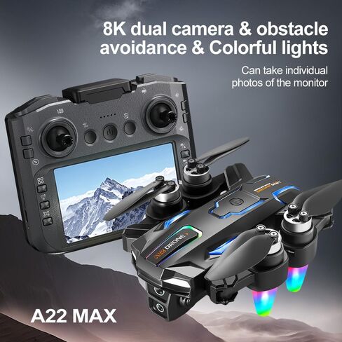 Drone with Screen Controller for Kids & Beginners, Easy to Fly Toy Drone with Camera, Altitude Hold, One Key Takeoff, Foldable RC Drone Gift for Boys Girls in Saudi Arabia