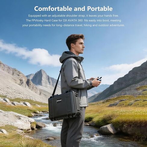 حقيبة حمل صلبة FPVtosky لجهاز DJI Avata 360، متوافقة مع جهاز التحكم عن بعد RC 2، ملحقات وسادة الهبوط بدون طيار [الجراب فقط] in Kuwait