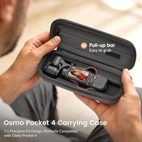 STARTRC PHOTO Travel Case for DJI Osmo Pocket 4/3 Standard Combo, Portable Protective Storage Pouch Bag for Accessories with Wrist and Carabiner in Kuwait