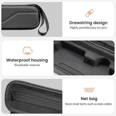 STARTRC PHOTO Travel Case for DJI Osmo Pocket 4/3 Standard Combo, Portable Protective Storage Pouch Bag for Accessories with Wrist and Carabiner in Kuwait