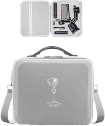 حقيبة تخزين لـ DJI RS5، حقيبة كتف محمولة من جلد البولي يوريثان مقاومة للماء لـ DJI Ronin RS 5/ RS 5 Combo (أسود) in Kuwait