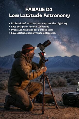 FANAUE SkyGuider Pro Base Mount for Star Tracker – Low Latitude Version, Precision CNC Aluminum Base, Stable Polar Alignment Platform for Astrophotography & Star Tracking in Kuwait