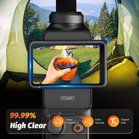 واقي شاشة عدسة AMAZEAR لـ DJI Osmo Pocket 4/3 / Xtra Muse (6 عبوات)، ملحقات Pocket4 واقي شاشة من الزجاج المقسى شاشة OLED، حماية كاملة، فائقة الدقة، صلابة 9H، مقاومة للخدش in Kuwait