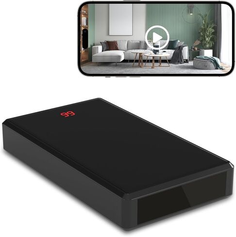 كاميرا مراقبة HiSpyCam Full HD 1080p WiFi - كاميرا مربية لاسلكية - رؤية ليلية للاستخدام الداخلي/الخارجي - تخزين محلي/سحابي in Kuwait
