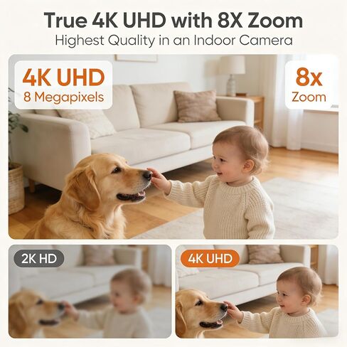 كاميرا مخفية، كاميرا تجسس، كاميرا صغيرة للأمان بدقة 4K، تخزين بطاقة SD والتحكم في التطبيقات، مراقبة مع حامل مغناطيسي، كشف الحركة بالذكاء الاصطناعي، رؤية ليلية تلقائية، كاميرات داخلية مدمجة للمنزل in Kuwait