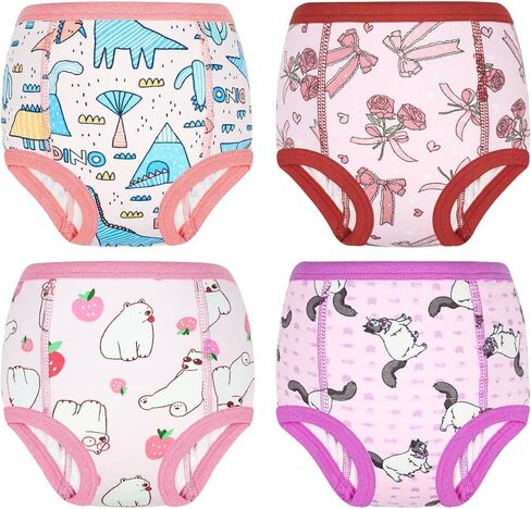 MOEMOE BABY Absorbent Training Underwear, 100% Cotton Potty Training Pants for Boys & Girls, 4-Pack, Daytime Use, Ages 2–6T in Kuwait