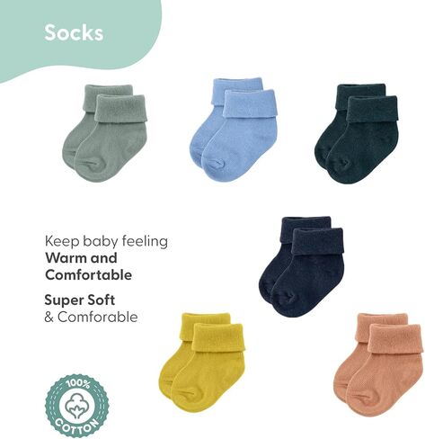 The Peanutshell 23-Piece Baby Boy Clothing Set, 100% Cotton, Newborn Essentials Must Haves, Blue & Multicolor in Kuwait