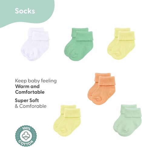 The Peanutshell 23-Piece Gender Neutral Baby Clothing Set, 100% Cotton, Newborn Essentials Must Haves, Cu-Tea in Kuwait