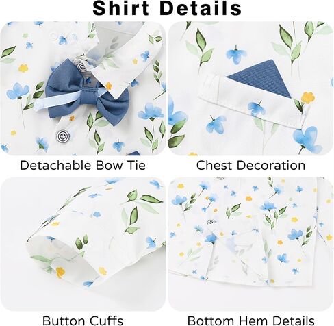 Toddler Baby Boy Clothes Suit 12M-7Y Boys Wedding Formal Outfit, Dress Shirt+Bowtie+Suspender Pants Gentleman Outfits in Kuwait