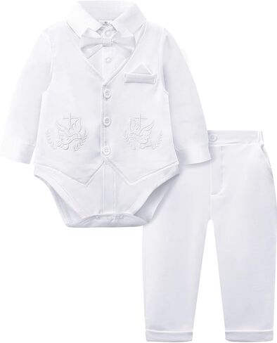 AGJ Baby Boy Baptism Outfit Infant Christening Blessing Formal Wedding Dress Suits in Kuwait