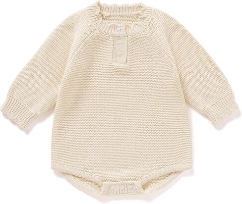 Avibae Cotton Baby Sweater, Long-Sleeve Knit Outfits for Newborns, Warm Infant Fall Winter Clothes in Kuwait