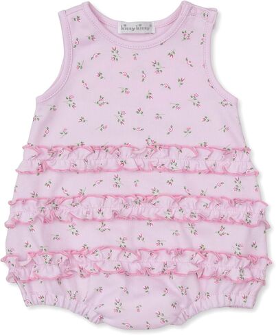 Kissy Kissy Baby Girls 100% Pima Cotton Garden Roses Print Ruffle Bubble, Newborn to 18 Months in Kuwait