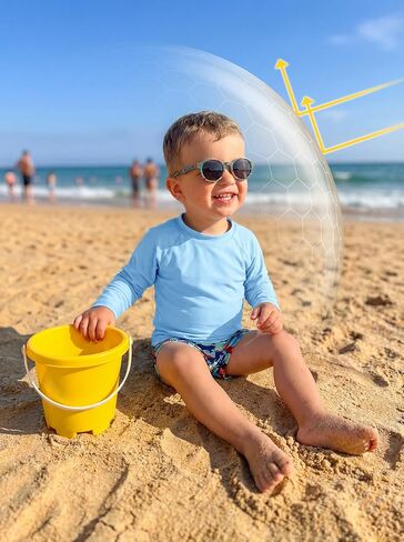 Cooraby 3 Pack Baby Toddler UPF 50+ Long-Sleeve Rashguard Swim Shirt Swimwear Surf Tops Athletic Tee Outdoor for Boys Girls in Kuwait