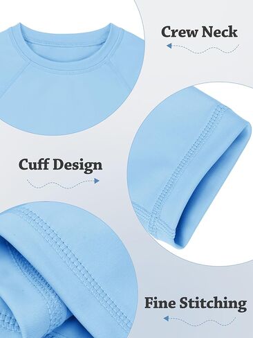 Cooraby 3 Pack Baby Toddler UPF 50+ Long-Sleeve Rashguard Swim Shirt Swimwear Surf Tops Athletic Tee Outdoor for Boys Girls in Kuwait