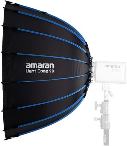 Amaran Light Dome 90 ، 3ft (90cm) Bowens Bowens Mountbox الكبير مع تصميم سريع للإفراج ، ومعدل الضوء الطبيعي ذو 16 جانبًا للقطات الجماعية ، والمقابلات ، وإعدادات الاستوديو ، متوافقة مع أضواء Amaran in Saudi Arabia