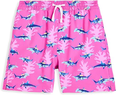 Chubbies Men's The Lil Great Pink Shark Swim Trunk (Infant/Toddler/Little Kid) in Saudi Arabia