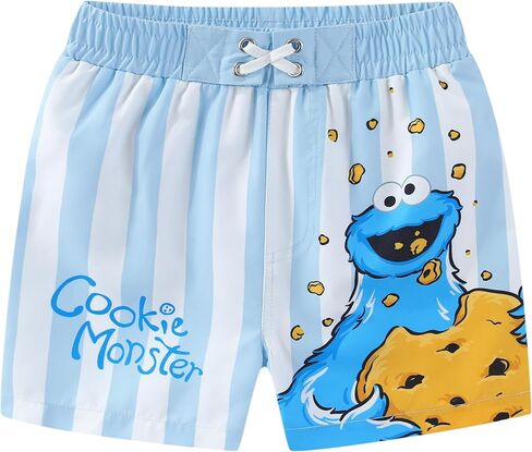 Sesame Street Cookie Monster Boys UPF 50+ شورت سباحة للسباحة للرضع والأطفال الصغار in Kuwait