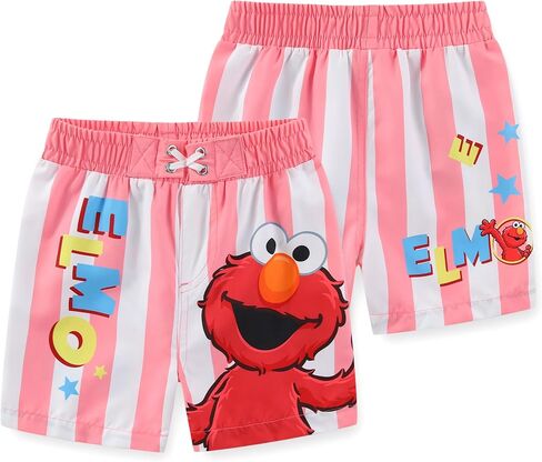 Sesame Street Elmo Boys UPF 50+ Swim Trunks Shorts Bathing Suit for Infant and Toddlers in Kuwait