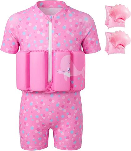 Toddler Swimsuit with Floatation, Baby Boys Girls Floating Bathing Suit Floatie Swim Suit for Summer Beach in Kuwait