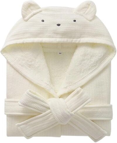 Girls Robe Terry cloth Bathrobe Towel Warm Bath Robes Spa 100% Cotton Absorbent Bathrobe Kids Gifts for 2-12 Years in Kuwait
