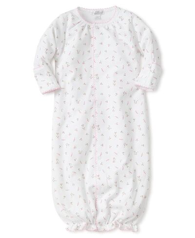 kissy kissy Baby Girls Garden Roses Print Convertible Nightgown, White, Newborn in Kuwait