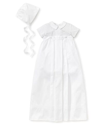 kissy kissy Baby Boys Graham Christening Baptism Gown Convertible Gown & Hat Set, White, 6-12 Months in Kuwait
