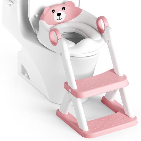 Potty Training Seat, Upgrade Toddler Toilet Seat for Kids Boys Girls, 2 in 1 Potty Training Toilet, Splash Guard Anti-Slip Pad Step Stool in Kuwait
