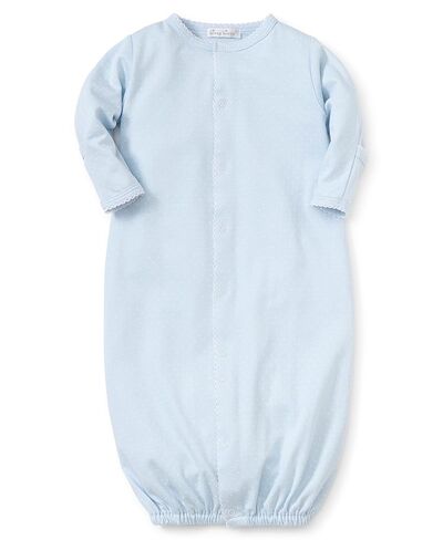 kissy kissy Baby Boys New Kissy Dots Print Convertible Nightgown, White/Lt Blue, Newborn in Saudi Arabia