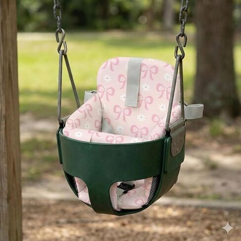Padded Shopping Cart Cover for Baby Boy & Girl, High Chair Cover for Restaurant Seat, Machine Washable Infant Toddler Buggy Seat Cover (Pink Bow) in Kuwait