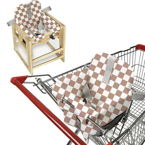 Padded Shopping Cart Cover for Baby Boy & Girl, High Chair Cover for Restaurant Seat, Machine Washable Infant Toddler Buggy Seat Cover (Pink Bow) in Kuwait
